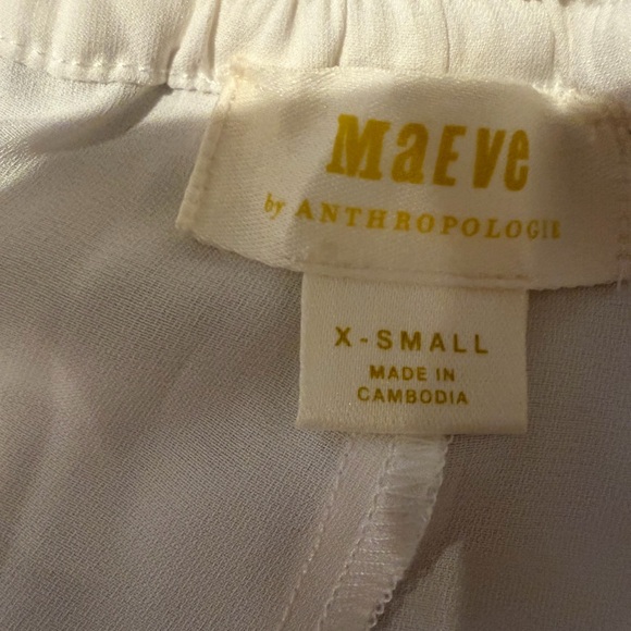 Anthropologie Maeve White Pants NWT - Picture 4 of 7